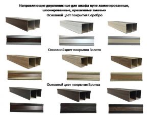 Направляющие двухполосные для шкафа купе ламинированные, шпонированные, крашенные эмалью Владивосток